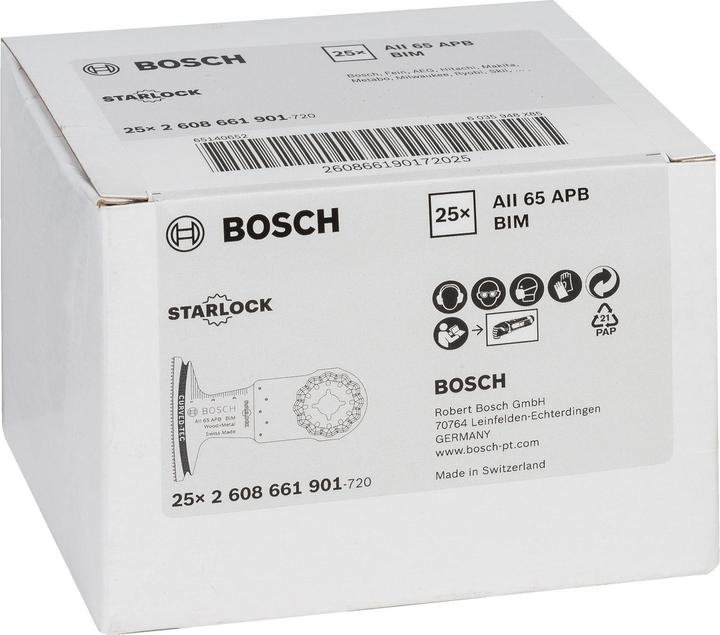 Actual product image Bosch Professional Zubehör BIM Plunge cut saw blade AII 65 APB, Wood and Metal, 40 x 65 mm, pack of 1