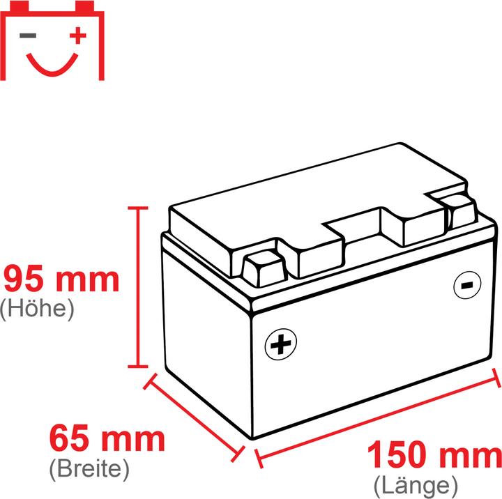 Produktbild Voltic Sportivo AGM YT7B-BS Motorradbatterie (DIN 50719) (12 V, 7 Ah, 85 A)