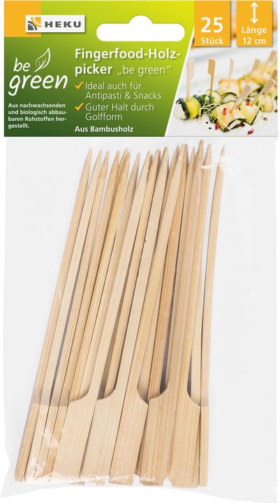 Produktbild Magni Heku GmbH Fingerfood Holzpicker 12cm Bambus 25 Stück Holzspiess Spiess (25 x)