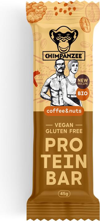 Chimpanzee Protein Bar Coffee & Nuts (Vegan, Organic, Gluten Free) 20x45gr (Coffee Nuts, 20 pcs., 900 g)