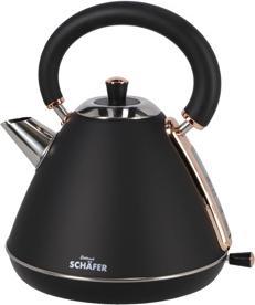 Actual product image Schäfer IT-Systems Retro kettle 1.7 litre black (1.70 l)