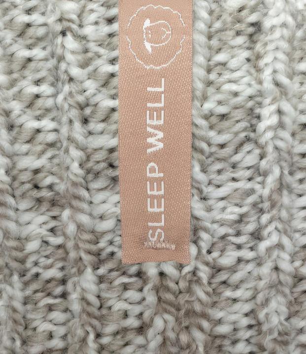 Immagine prodotto Soxs Calzini da donna e da uomo in lana beige Sleep Well, Taupe Label, calze da letto, calze da polpaccio (Confezione singola, 44 - 46)