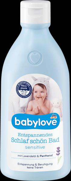 dm babylove Badezusatz Entspannendes Schlaf schön Bad sensitive