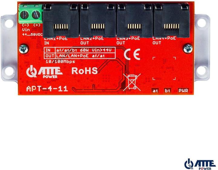 Immagine prodotto Atte APT-4-11 switch PoE 4 porte 10/100Mbps extender