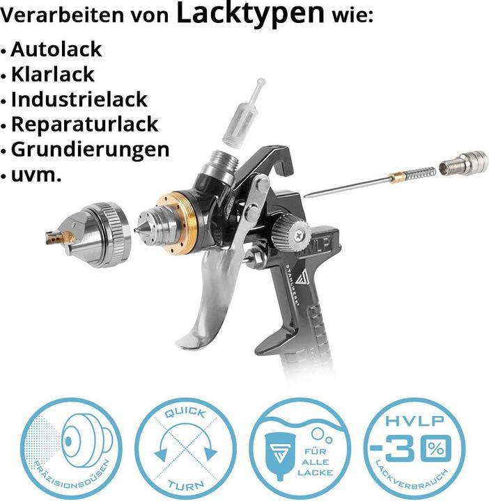 Actual product image Stahlwerk HVLP spray gun SG-600 ST 1.4 mm nozzle 600 ml flow cup