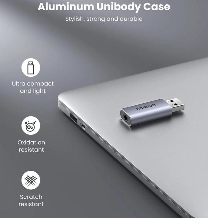 Produktbild Ugreen USB 2.0 auf Audio Adapter USB Soundkarte Stick (USB)