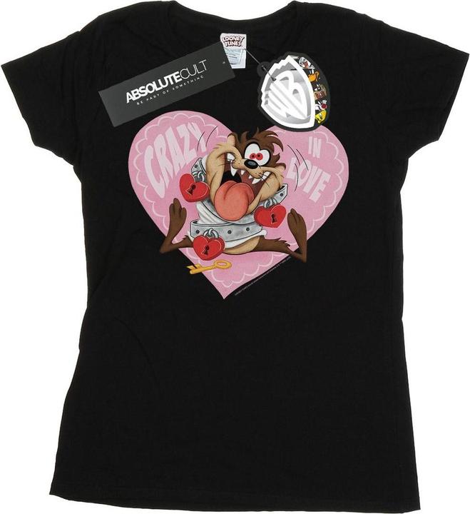 Looney Tunes Taz Valentine's Day Crazy In Love TShirt (XXL)