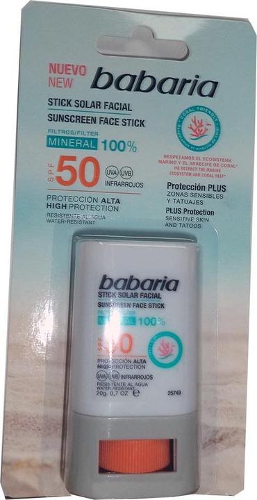 Immagine prodotto Babaria CREMA SOLARE STICK SPF50 20GR (Stick solare, SPF 50, 20 g)