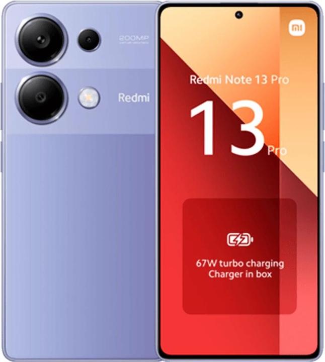 Produktbild Xiaomi Redmi Note 13 Pro (512 GB, Lavender Purple, 6.67", Dual SIM, 200 Mpx, 4G)
