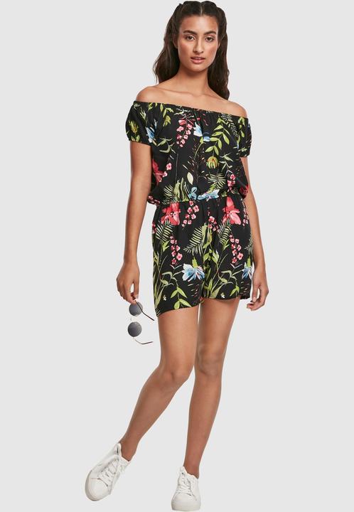 Actual product image Urban Classics Ladies AOP Off Shoulder Short Jumpsuit (4XL)