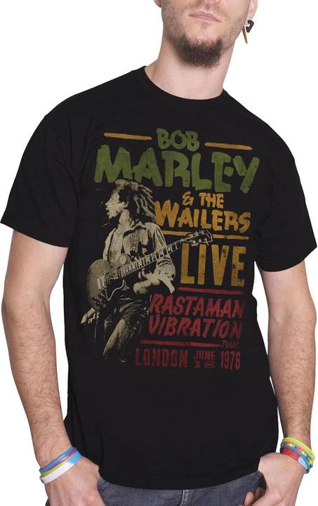 Produktbild Bob Marley Erwachsene Rastaman Vibration Tour 1976 TShirt aus Baumwolle (M)