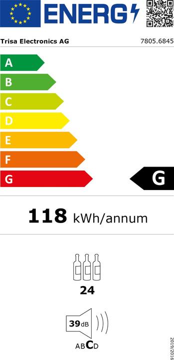 Energy Label Trisa Einbau-Weinkühlschrank 51 L