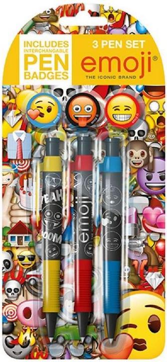 Image du produit Emoji Set de stylos à bille (Pack de 3) (Noir, Multicolore, 3 x)