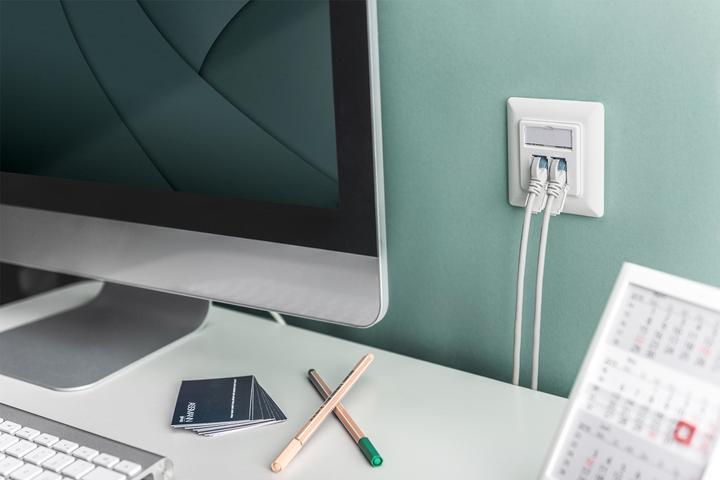 Produktbild Digitus CAT 6A Keystone Jack, geschirmt, 2 Stück werkzeugfreie Verbindung (Keystone Modul)