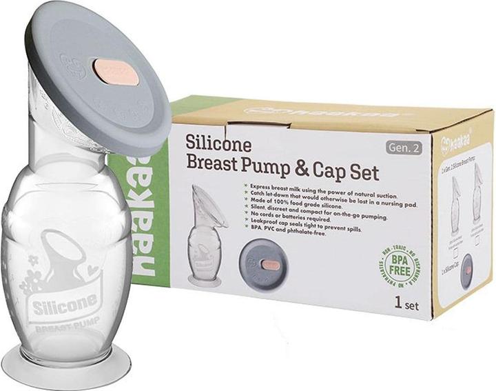 Actual product image Haakaa 100ml Silicone Breast Pump with Suction Base & Silicone Cap