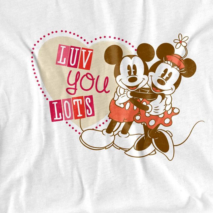 Produktbild Mickey Mouse Luv You Lots TShirt Valentinstag (XL)