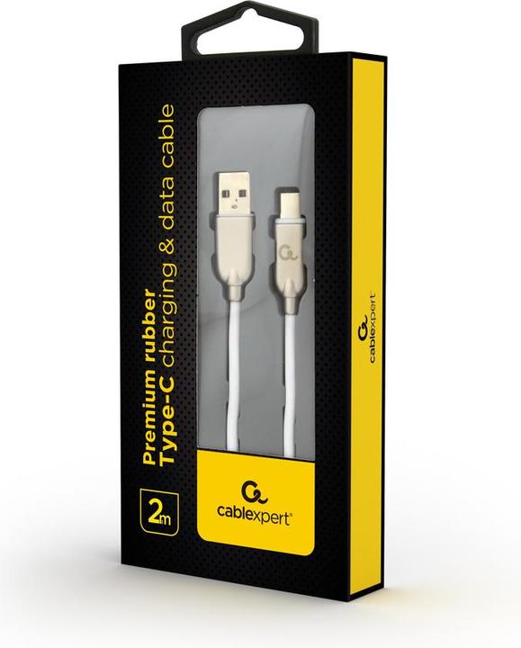Actual product image Gembird Cablexpert CC-USB2R-AMCM-2M-W USB Cable USB 2.0 USB A USB C White (2 m, USB 2.0)
