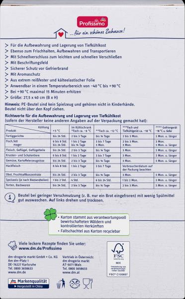 Produktbild dm Profissimo Gefrierbeutel mit Schnellverschluss (6 x)