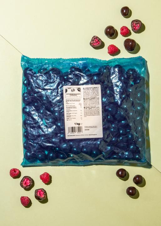 KoRo Gefriergetrocknete Himbeeren in dunkler Schokolade (1000 g)
