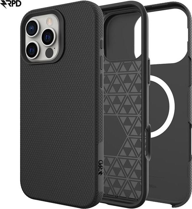 Immagine prodotto RPD iPhone 16 Pro - Custodia Rugged Armor per esterni con MagSafe, nera (Apple iPhone 16 Pro)