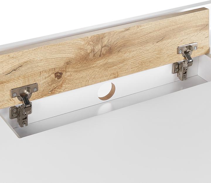 Produktbild Beliani Schreibtisch weiss / heller Holzfarbton 120 x 60 cm Schublade FOCUS (120 x 60 x 84 cm)
