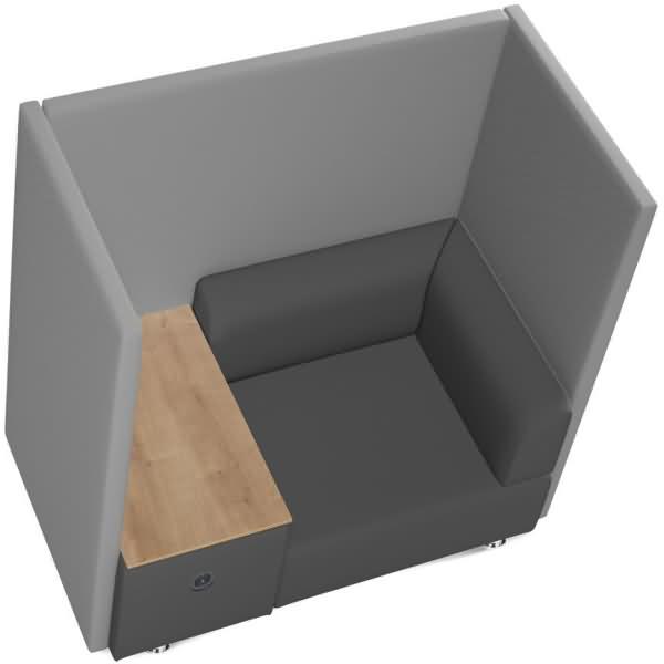 Produktbild Rocada Besprechungsecke Soft Seating schwarz, grau grau Stoff
