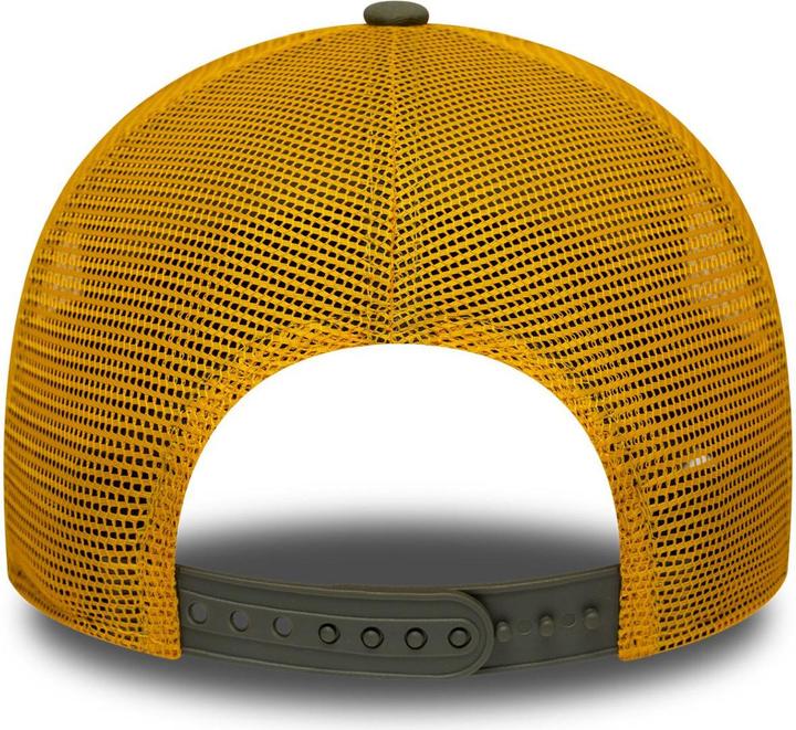 Actual product image New Era A-Frame Mesh Trucker Cap - Brand Patch Oliv (One size)