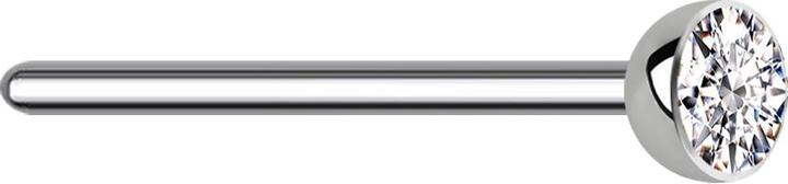 Star Piercing Nasenstecker biegen silber Kristall silber (ohne Messing, Titan G23)
