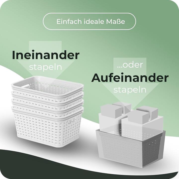 Image du produit Novaliv Boîte de rangement avec couvercle Mini panier 1L blanc en rotin design stockage alimentaire (1 l)