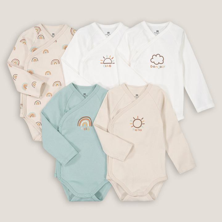 Actual product image La Redoute Collections 5-Pack Bodysuits with Long Sleeves (54 C)