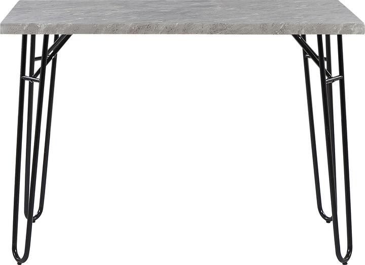 Actual product image Beliani Dining set grey marble look 4-seater 110 x 70 cm KEMPTON (110 x 70 x 76 cm)