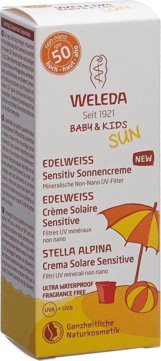 Actual product image Weleda Sensitive Baby and Kids Sun Cream SPF (Suntan cream, SPF 50, 50 ml)