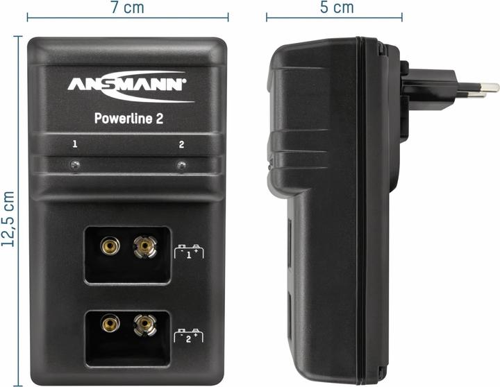 Actual product image Ansmann Stromleitung 2 (1 pcs., 9V Block, Chargers without battery)