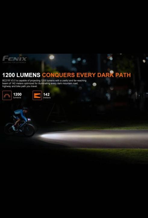 Actual product image Fenix BC21R V3.0 LED Bike Light (1200 lm)