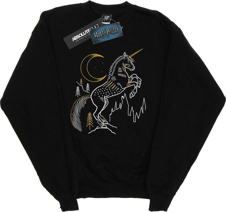 Unicorn Line Art Sweatshirt Mädchen