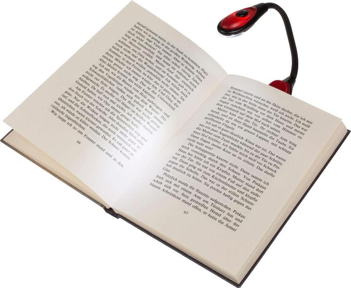 Image du produit Out of the blue Mini lampe de lecture LED avec pince à livre blanc