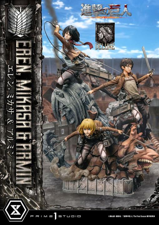 Produktbild Prime 1 Studio Attack on Titan Ultimate Premium Masterline Statue Eren, Mikasa, & Armin Deluxe Bonus Version 72 cm