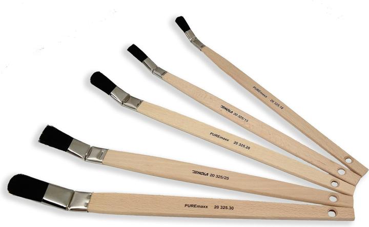 Hola Plattpinsel PUREmaxx plus 10 mm, Schwarz (10 mm)