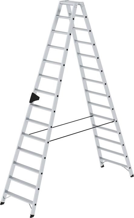 Produktbild Munk Stufen-Stehleiter beidseitig begehbar 2x14 Stufen (Stehleiter, 480 cm)