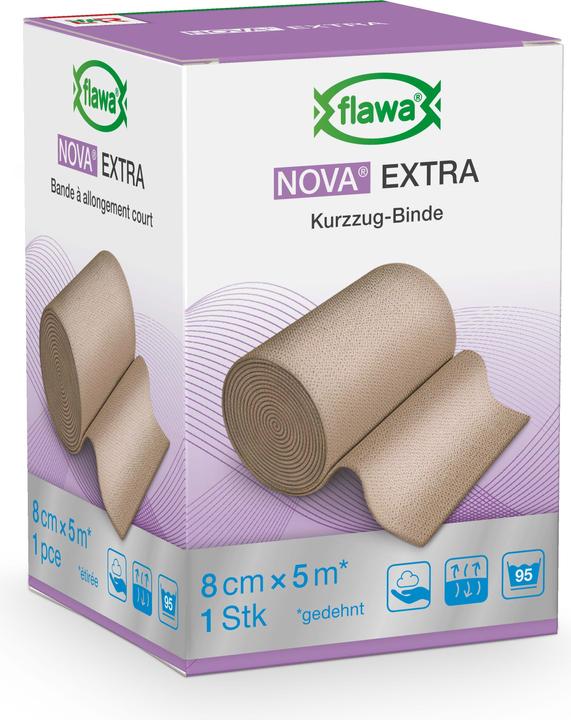 Flawa Kurzzugbinde 8cmx5m hautfarbig