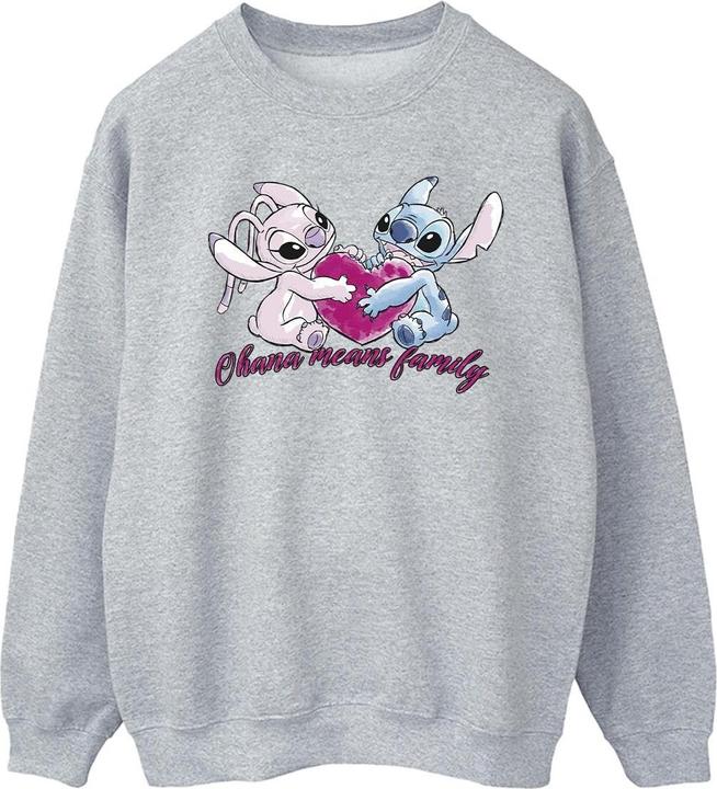 Disney Lilo And Stitch Ohana Heart With Angel Sweatshirt (XXL)