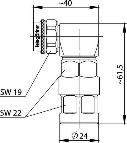 Produktbild Telegärtner N-Winkelstecker
