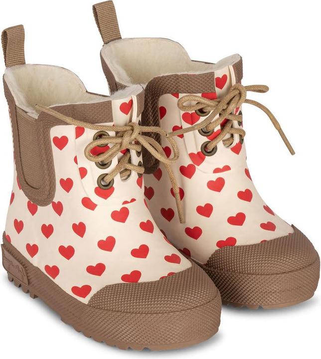 Konges Slojd Thermo Rain Boots Coeur Rouge Grösse 23 (23)