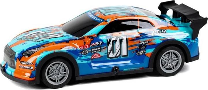 Actual product image Tec-Toy Champion GT9 car with lights, blue/orange, 1:22