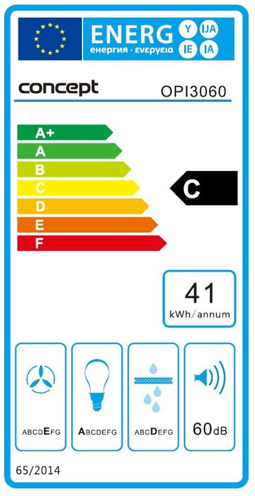 Energie-Label Concept Konzept OPI3060 (Flachschirmhaube)