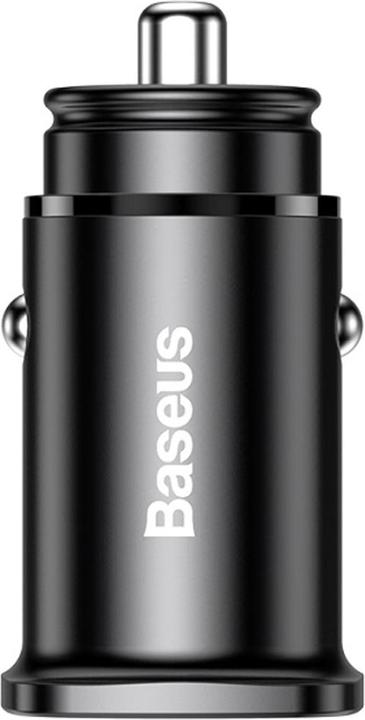 Image du produit Baseus Chargeur de voiture métallique carré USB/TypeC (30W)