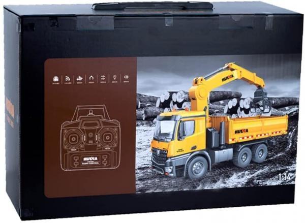 Produktbild Huina Kipplader mit Kran, Holz und Schrottgreifer (RTR Ready-to-Run)