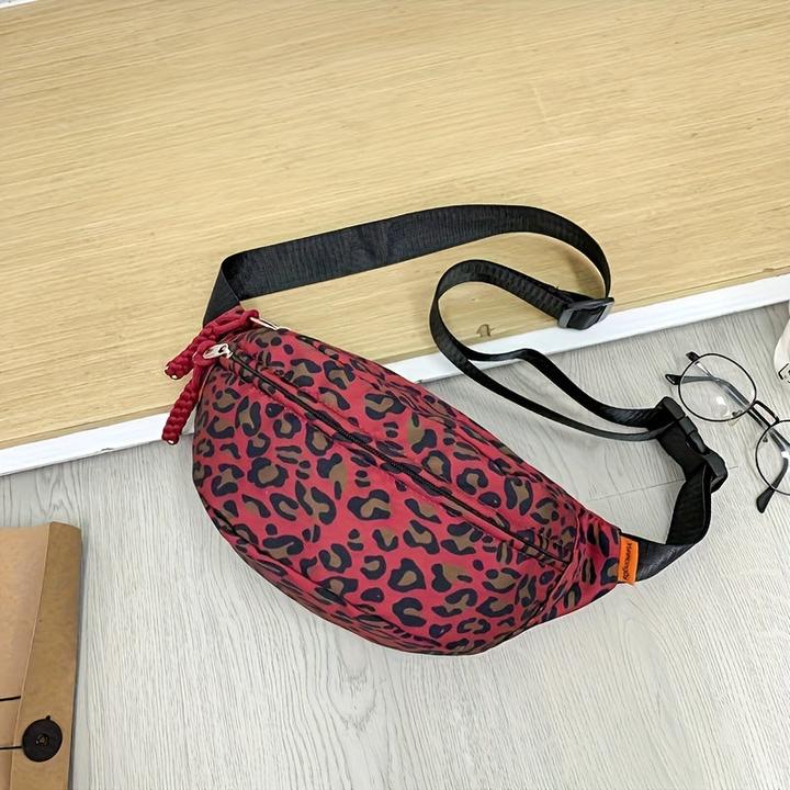 Immagine prodotto Only-Bags.Store Mode Leopard Print Chest Bag, vielseitig Kontrast Farbe Casual Waist Pack, multifunktionale
