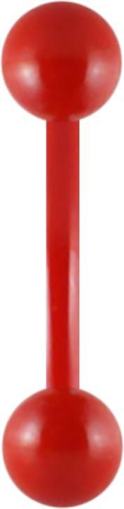 Star Piercing Banane Fire Red mit Kugel (ohne Messing, Chirurgenstahl 316L)