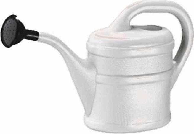 Geli Watering can, 2 litres, made of plastic in white, 31x11x20 cm, with shower and longitudinal handle (2 l)